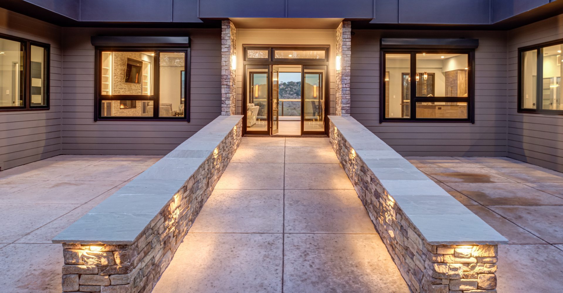 Santa Rosa home exterior with wheelchair ramp by Sonoma County home builder LEFF Design Build.
