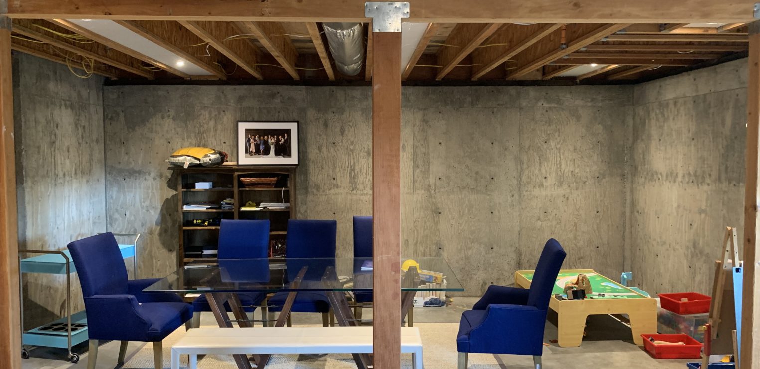 Existing family room ready for remodeling by Sonoma County's Premier Firm for Custom Homes + Remodeling LEFF Design Build.