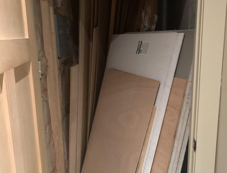 Plywood and building materials detail shot by Sonoma County's Premier Firm for Custom Homes + Remodeling LEFF Design Build.