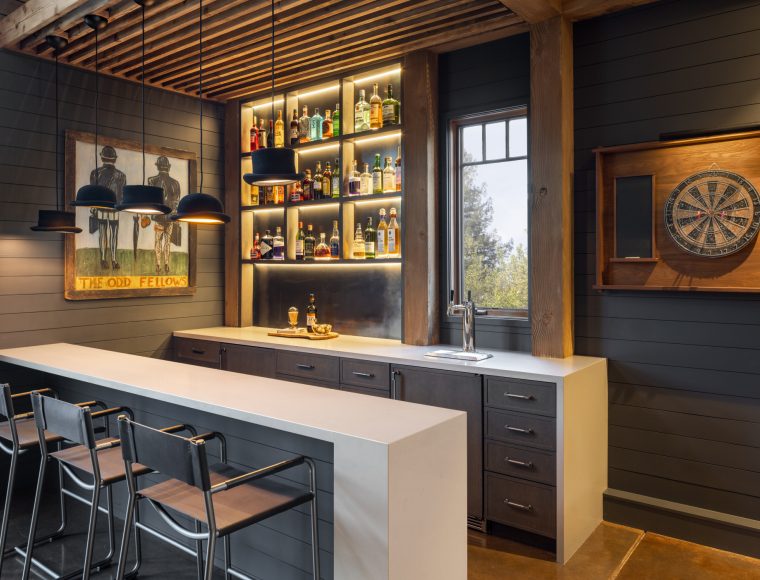 Family room kitchen area by Sonoma County Home Builders LEFF Design Build.
